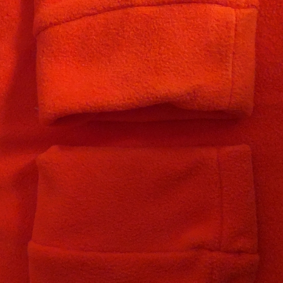Tommy Hilfiger turtleneck orange faux fur fleece Size M - Picture 5 of 9